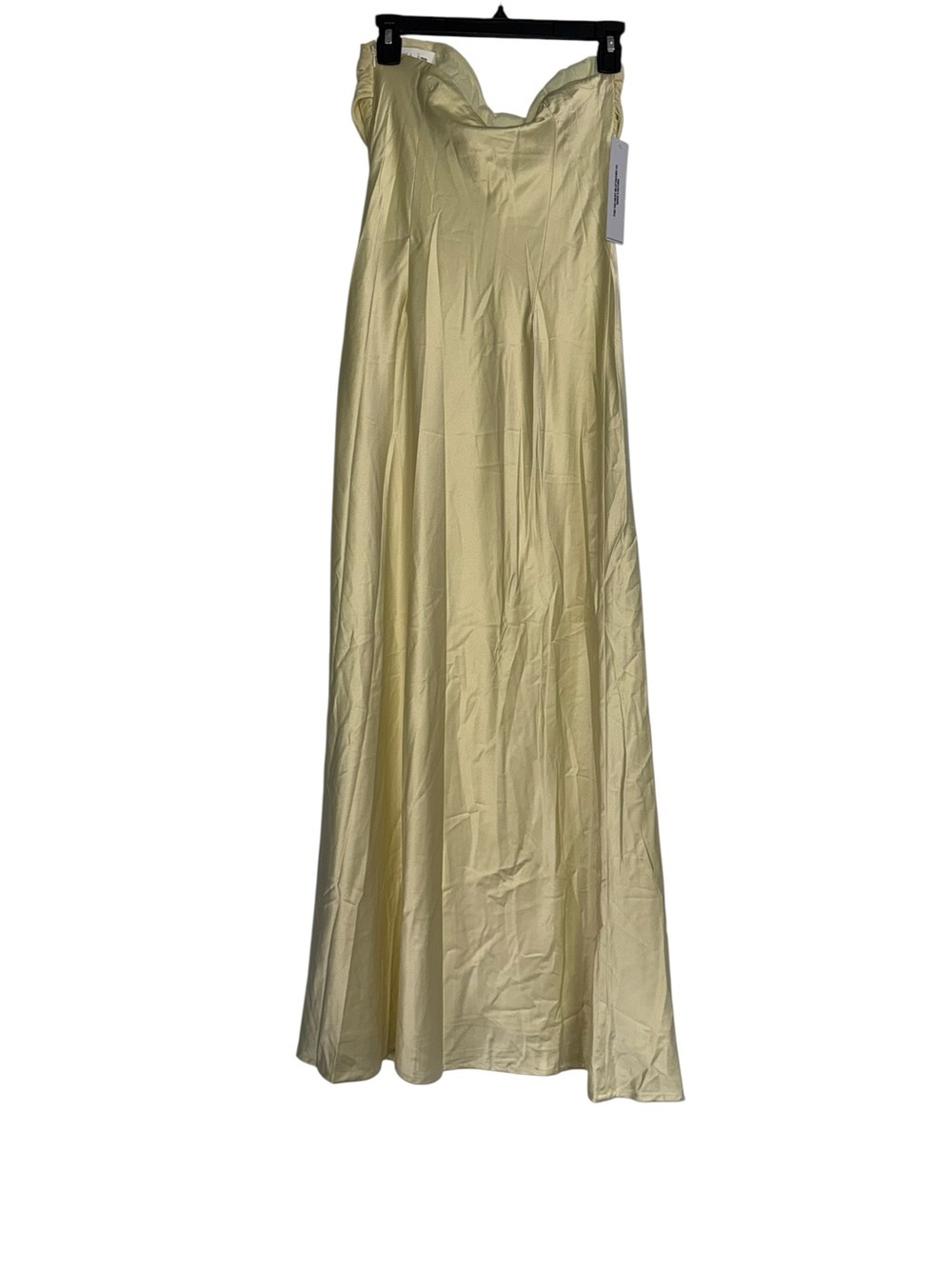 NEW Princess Polly Chevalier Strapless Maxi Dress Lemon Yellow Size 6 - Picture 4 of 9